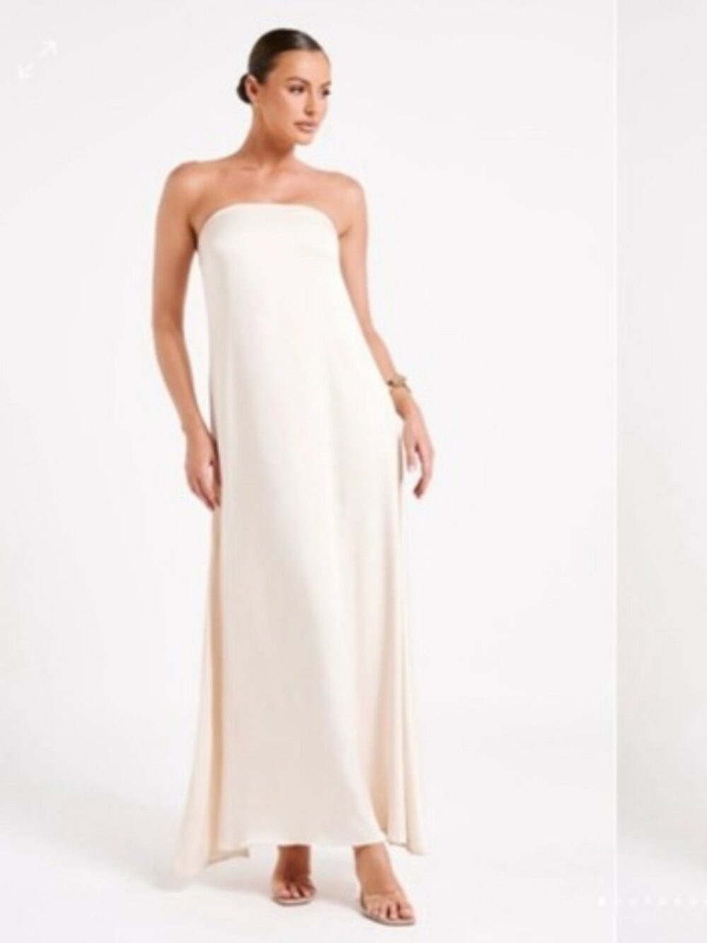 Meshki Luisa Strapless Maxi Dress Sand Ivory L
